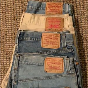 4 Pair Levi’s Men’s 505 Jeans Size 36x30.